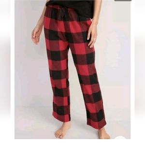 Old Navy Men's Size Medium~ Flannel Pajama Pants ~ Red & Black Plaid